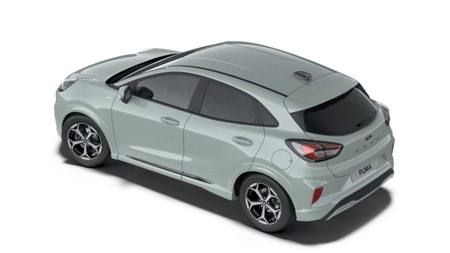 Renting Coches Baratos Ford Puma 1.0 EcoBoost MHEV ST-Line Gris Cactus, Blanco