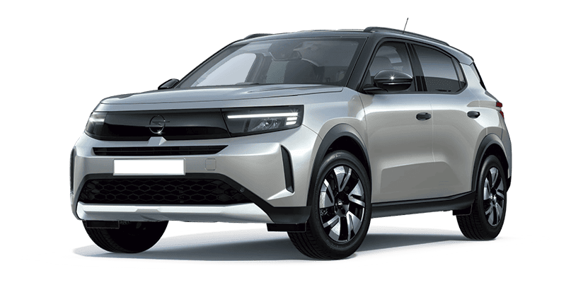 Renting Coches Baratos Opel Frontera 1.2T XHT Hybrid eDCT6 107kW Ultimate Kristall Silver, Arktis White