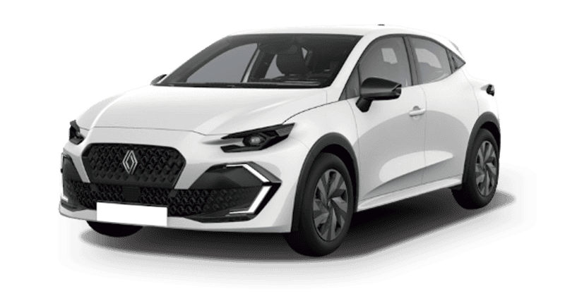 Renting Coches Baratos Renault Clio Evolution TCe 85kW Blanco Glaciar, Gris Pizarra