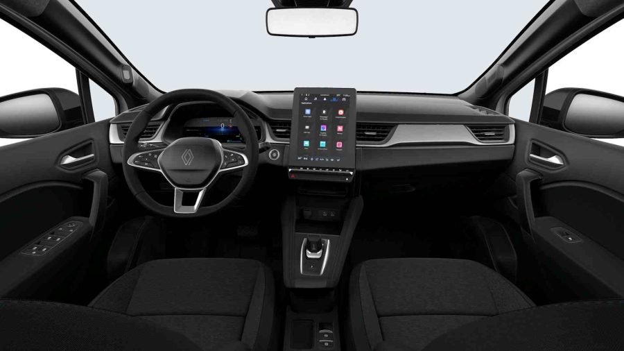 Renting Coches Baratos Renault Captur evolut TCe 103kW EDC mild hyb. Gris Casiopea, Blanco Nacarado