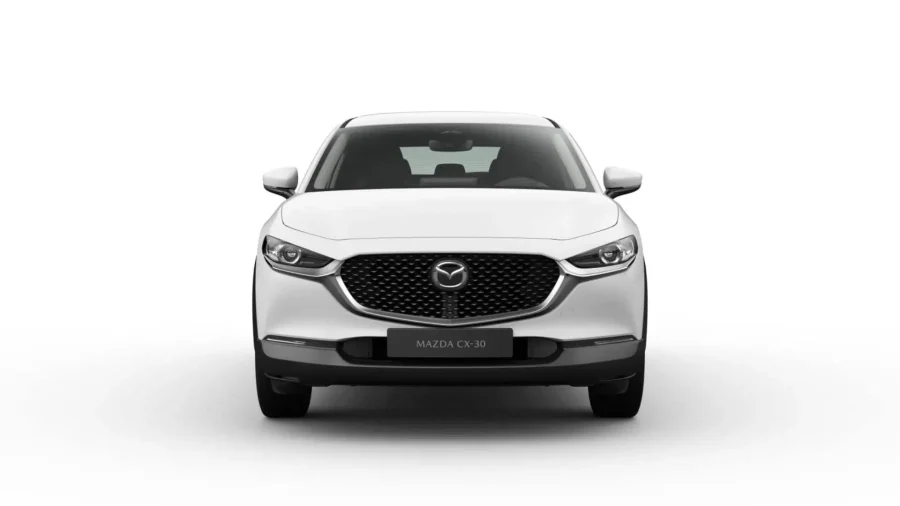 Renting Coches Baratos Mazda CX-30 2.5 e-Skyactiv G MHEV MT Prime-Line Blanco, Soul Red Crystal