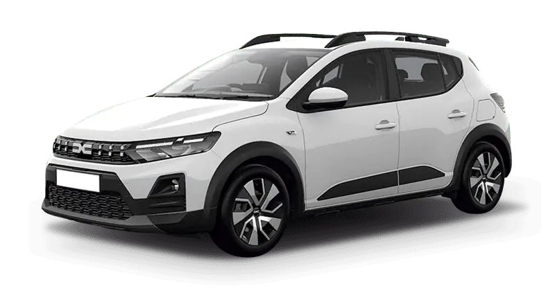 Renting Coches Baratos Dacia Sandero Stepway Expression Go 88kW ECO-G Blanco Glaciar