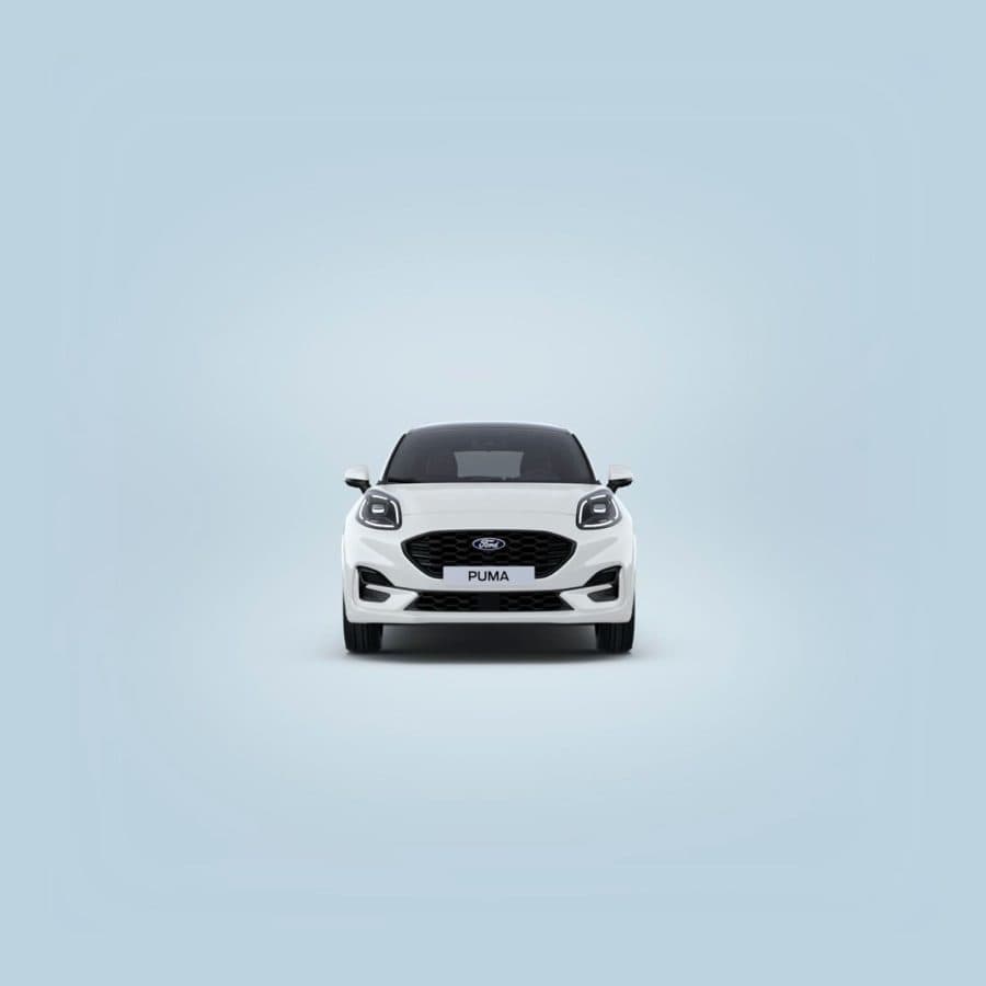 Renting Coches Baratos Ford Puma 1.0 EcoBoost MHEV ST-Line Blanco, Gris Cactus