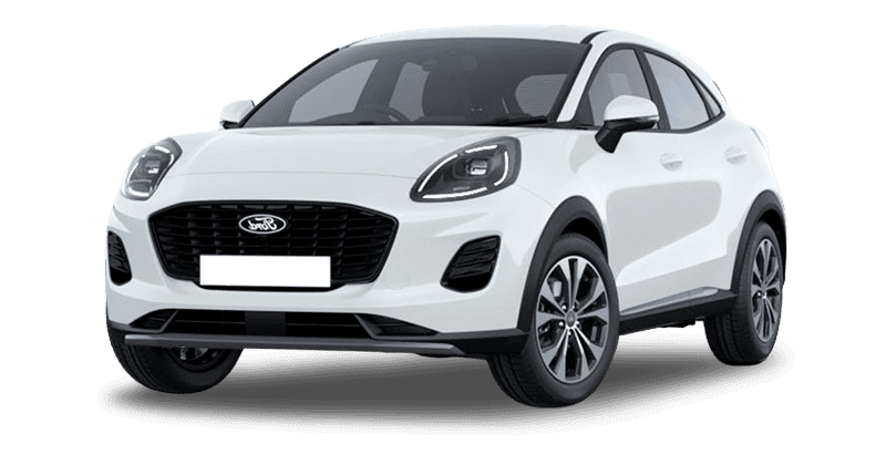 Renting Coches Baratos Ford Puma EcoBoost MHEV Titanium Blanco, Gris Cactus