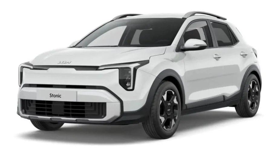 Renting Coches Baratos Kia Stonic 1.0 T-GDi Concept Clear White, Astro Grey