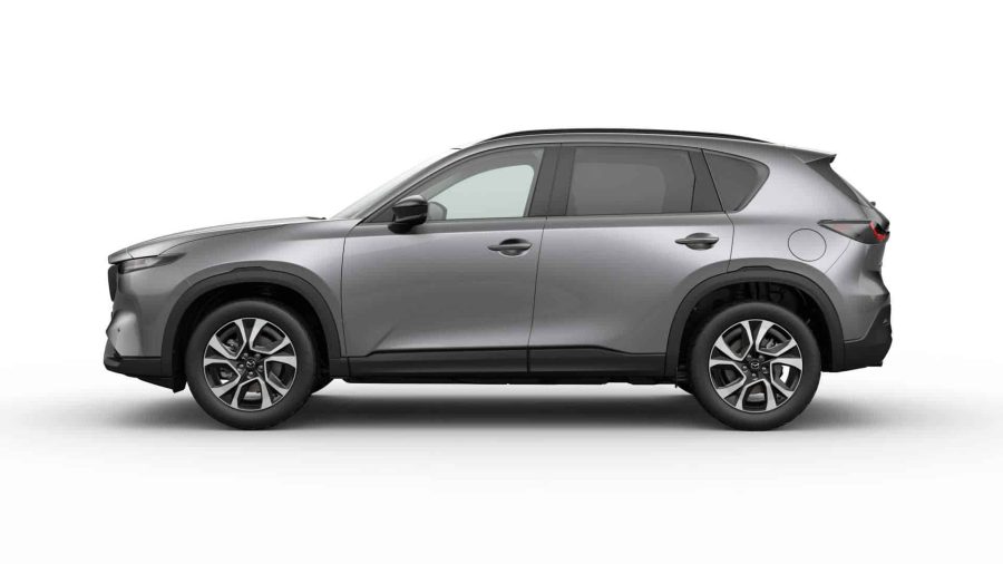 Renting Coches Baratos Mazda CX-5 2.5 e-Skyactiv-G MHEV FWD Aut. Centre-Line Machine Gray, Soul Red Crystal