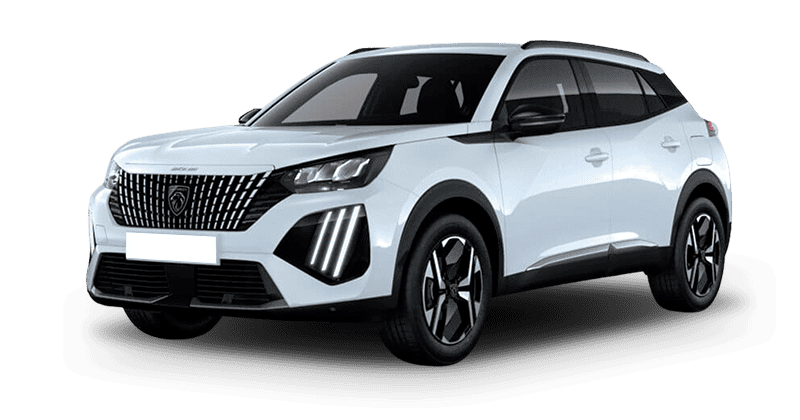 Renting Coches Baratos Peugeot 2008 Hybrid Allure 110 eDCS6 Blanco Okenite