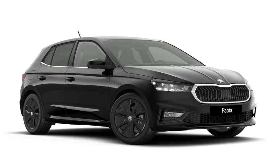 Renting Coches Baratos Skoda Fabia 1.5 TSI DSG Plus Negro Magico Efecto Perla, Blanco Candy