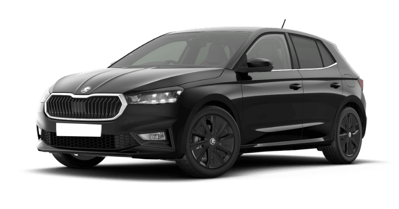 Renting Coches Baratos Skoda Fabia 1.5 TSI DSG Plus Negro Magico Efecto Perla, Blanco Candy