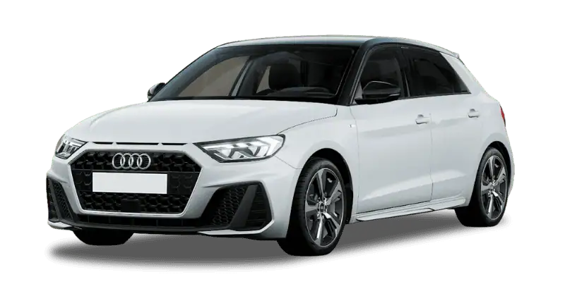 Renting Coches Baratos Audi A1 Sportback 30 TFSI S tronic Adrenalin Blanco Glaciar / Techo Negro