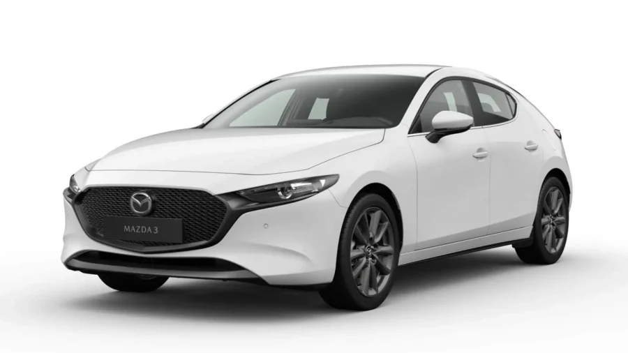 Renting Coches Baratos Mazda 3 2.5 e-SKYACTIV G Centre-Line Arctic White