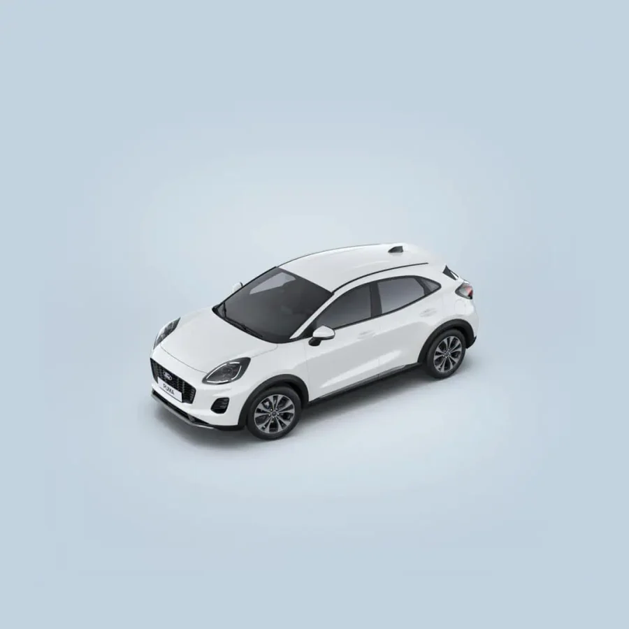 Renting Coches Baratos Ford Puma EcoBoost MHEV Titanium Blanco, Gris Cactus
