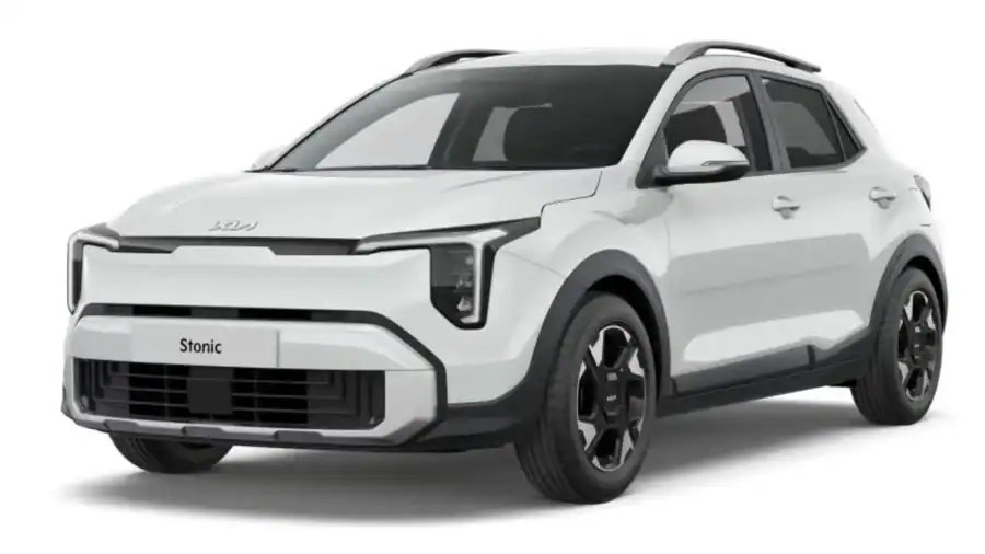Renting Coches Baratos Kia Stonic 1.0 T-GDi Concept Clear White, Astro Grey