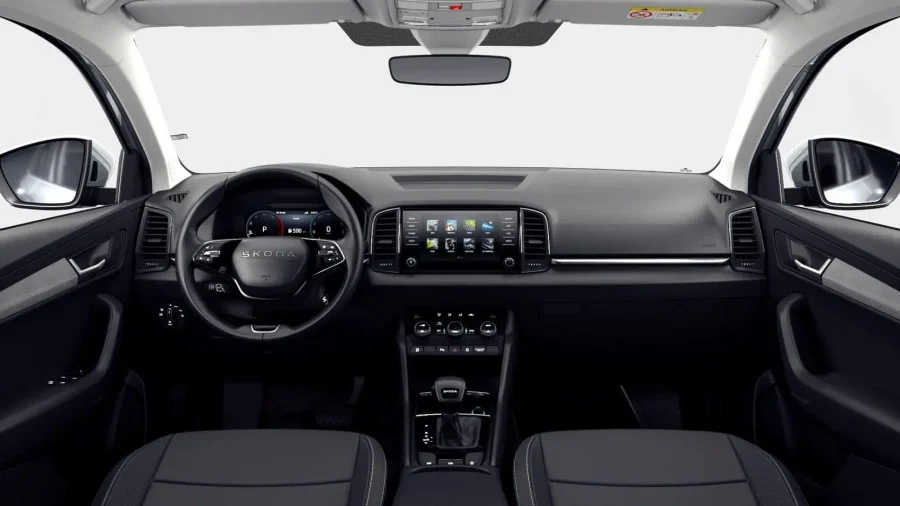 Renting Coches Baratos Skoda Karoq 2.0 TDi DSG Selection 4×4 Blanco Luna, Gris Graphite