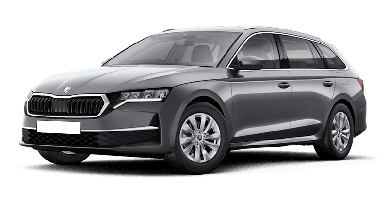 Renting Coches Baratos Skoda OCTAVIA Combi 2.0 TDI DSG Selection Gris Graphito, Blanco Luna