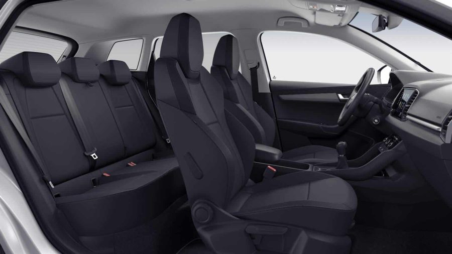 Renting Coches Baratos Skoda Karoq 2.0 TDi DSG Selection 4×4 Blanco Luna, Gris Graphite