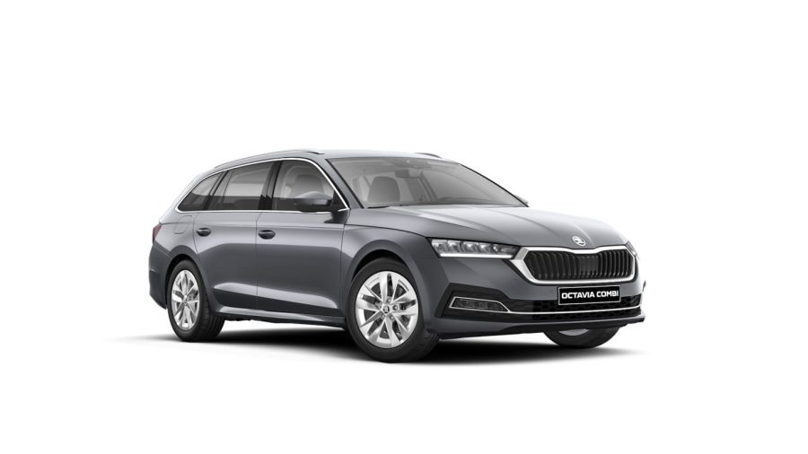 Renting Coches Baratos Skoda OCTAVIA Combi 2.0 TDI DSG Selection Gris Graphito, Blanco Luna