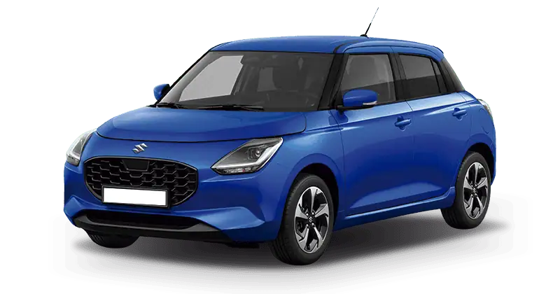 Renting Coches Baratos Suzuki Swift 1.2 S2 MHEV Azul Frontier, Rojo Burning