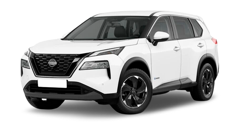Renting Coches Baratos Nissan X-Trail e-Power 4×4 5 Plazas auto. Acenta Yuki White