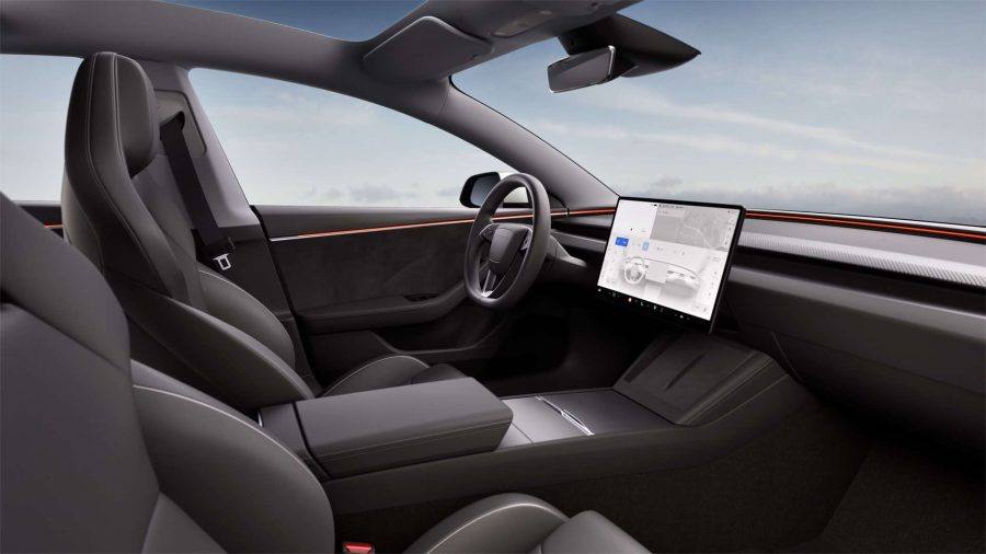 Renting Coches Baratos Tesla Model 3 RWD Blanco multicapa