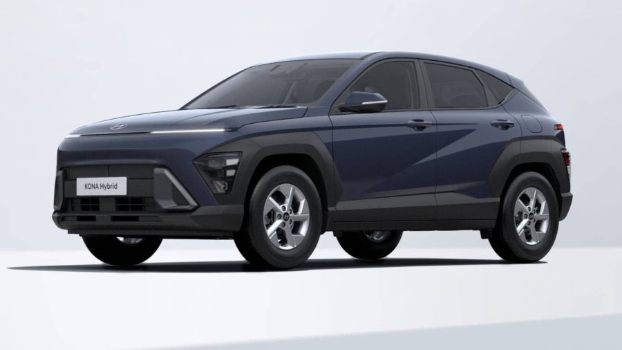 Renting Coches Baratos Hyundai Kona 1.6 GDi HEV DT Maxx Denim Blue, Atlas White