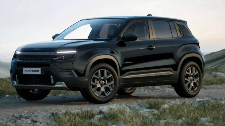 Renting Coches Baratos Jeep Avenger 1.2 Ehybrid Altitude Negro Volcano, Gris Storm