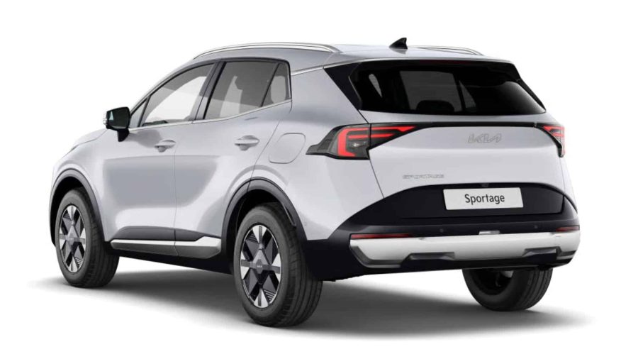 Renting Coches Baratos Kia Sportage 1.6 T-GDi HEV Drive 4×2 Deluxe White, Lunar Silver, Dark Penta Metal