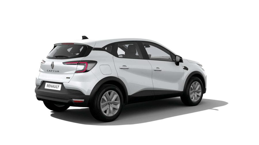 Renting Coches Baratos Renault Captur evolut TCe 103kW EDC mild hyb. Blanco Nacarado, Gris Casiopea