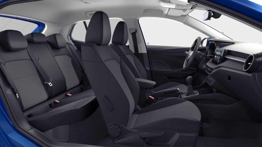 Renting Coches Baratos Skoda Fabia 1.0 MPI Selection Azul, Blanco